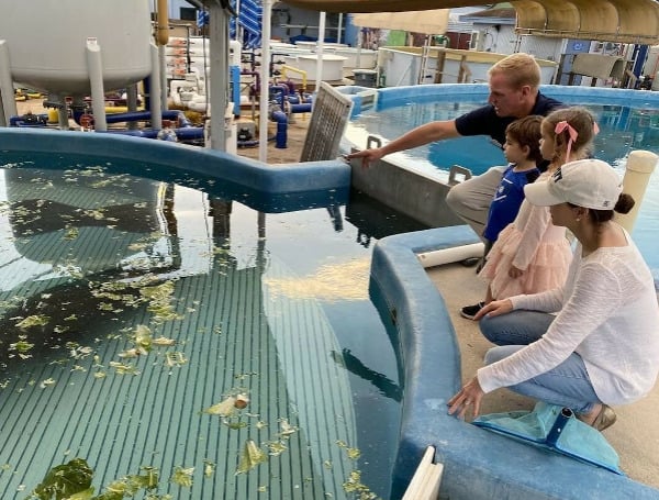 Florida’s First Lady Casey DeSantis, Madison, And Mason Visit Manatee Rescue