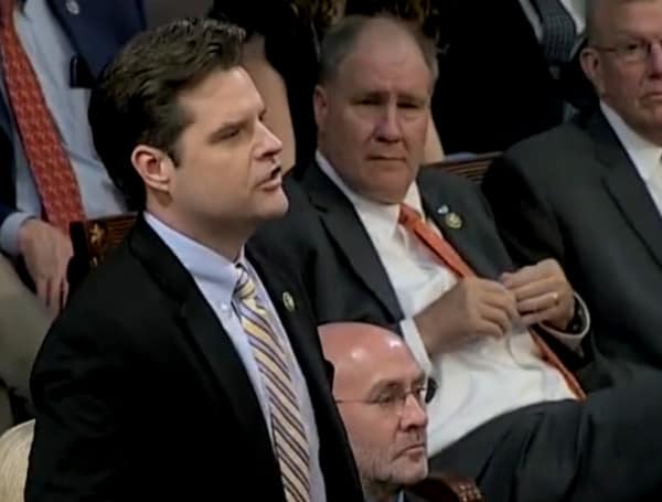 US Rep. Matt Gaetz Votes “Donald John Trump” For House Speaker