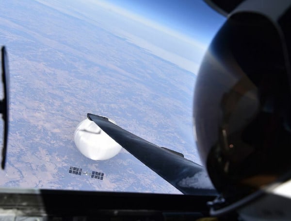 Pentagon Releases Photo Of Chinese Spy Balloon Taken By U.S. Air Force Pilot Over Montana