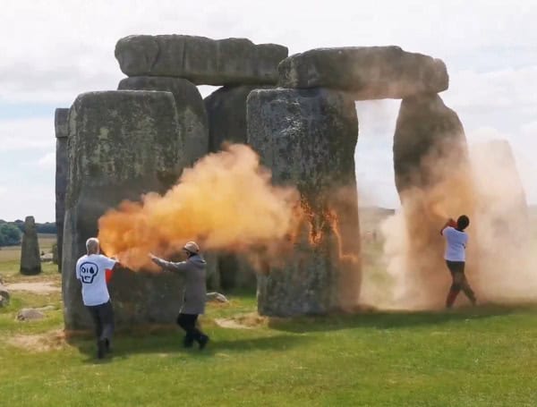 Radical Enviros Backed By Rich American Liberals Deface Stonehenge Radical Enviros Backed By Rich American Liberals Deface Stonehenge