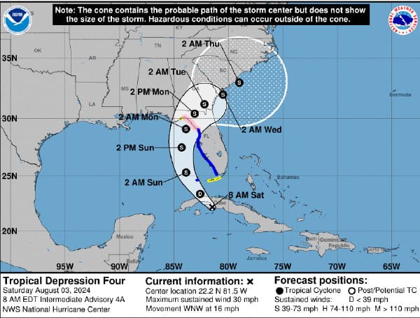 Tropical Depression Could Threaten Florida Big Bend With Hurricane Conditions