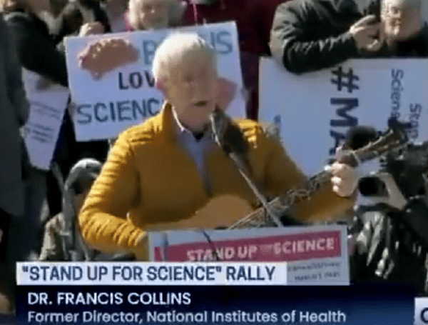 At Anti-Trump Rally, Former NIH Director Sings The Same Way He Practices Science At Anti-Trump Rally, Former NIH Director Sings The Same Way He Practices Science