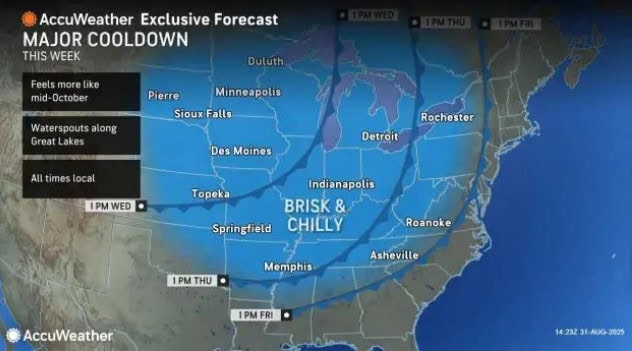 A Mid-Autumn Chill Arrives Early For 250 Million Americans
