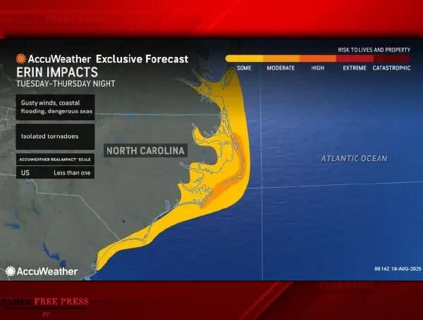 Giant Hurricane Erin To Pummel North Carolina Outer Banks With Relentless Flooding, Surge
