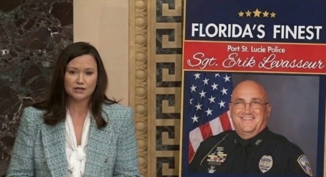 Senator Moody Honors Heroic Florida Law Enforcement Officer Who Was Shot Twice in the Face and is Working Towards Full Recovery