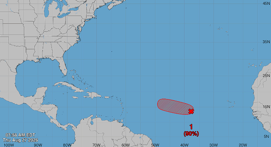 Tropical System Could Form Today In Atlantic Before Facing Hostile Conditions Tropical System Could Form Today In Atlantic Before Facing Hostile Conditions