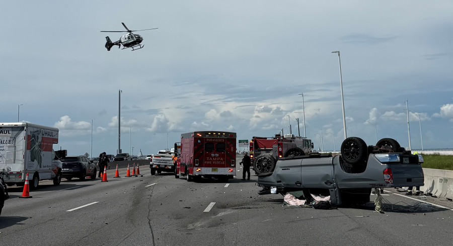 Two St. Petersburg Drivers Hospitalized After Multi-Vehicle Crash On Howard Frankland Bridge